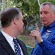 Dmitry Rogozin meeting with NASA administrator Jim Bridenstine at Baikonur cosmodrone in Kazakhstan in 2018.